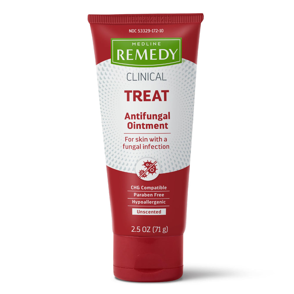 Medline Remedy clinical antifungal ointment tube shown for targeted fungal care