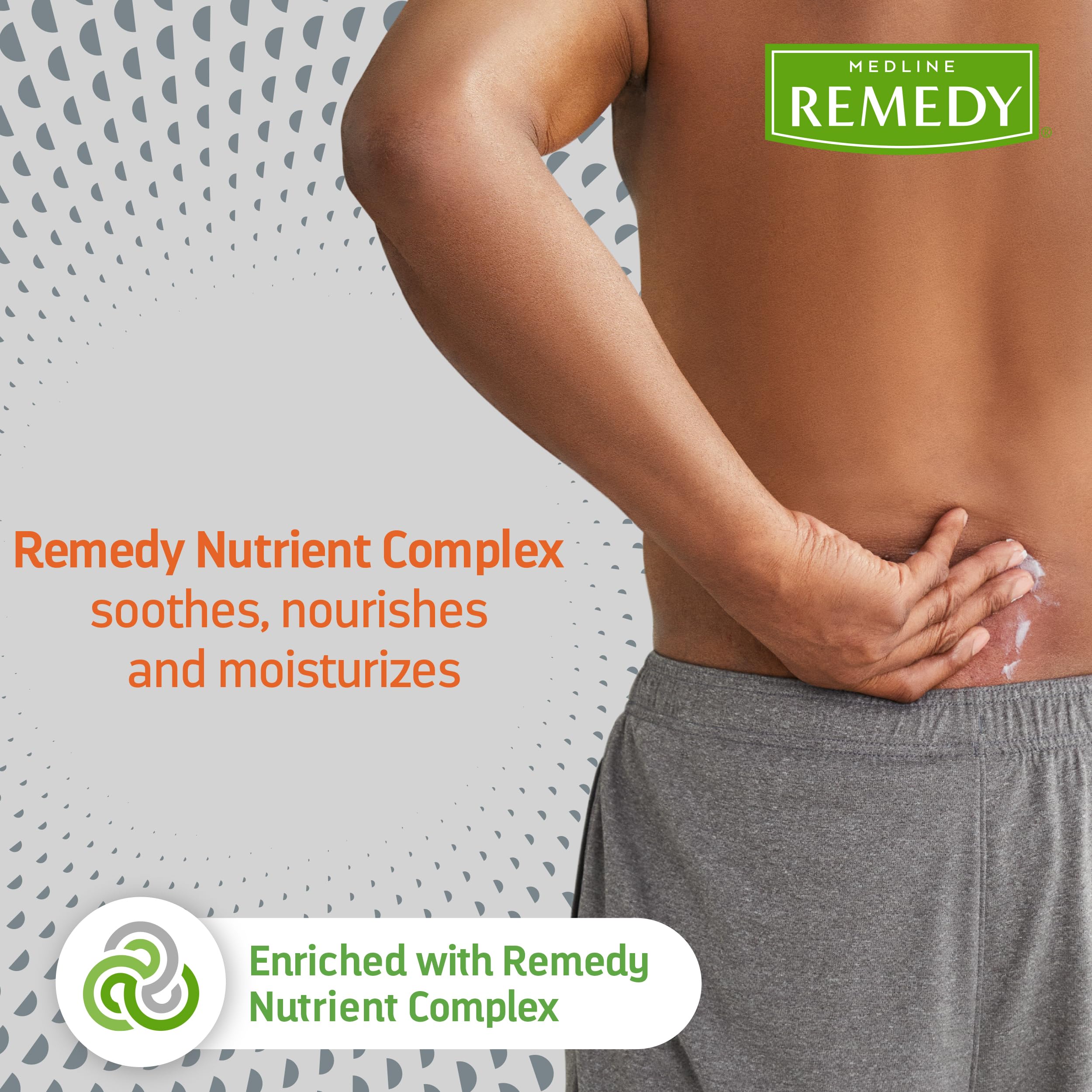 Protección contra la humedad con Medline Remedy en piel expuesta a humedad.