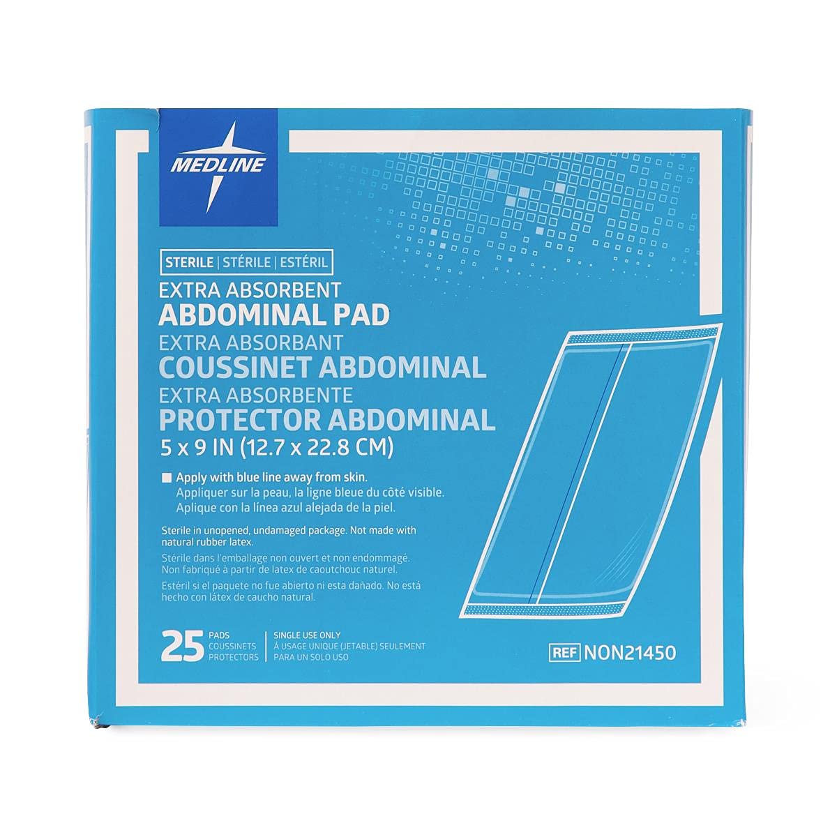 Medline sterile pad edges are sealed to prevent lint