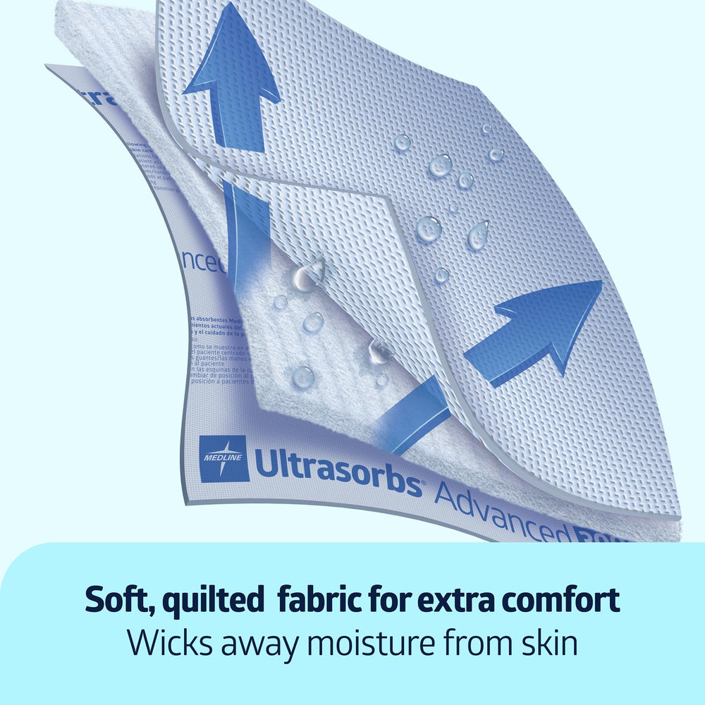 Medline Ultrasorbs bed pad 70-count pack for versatile care