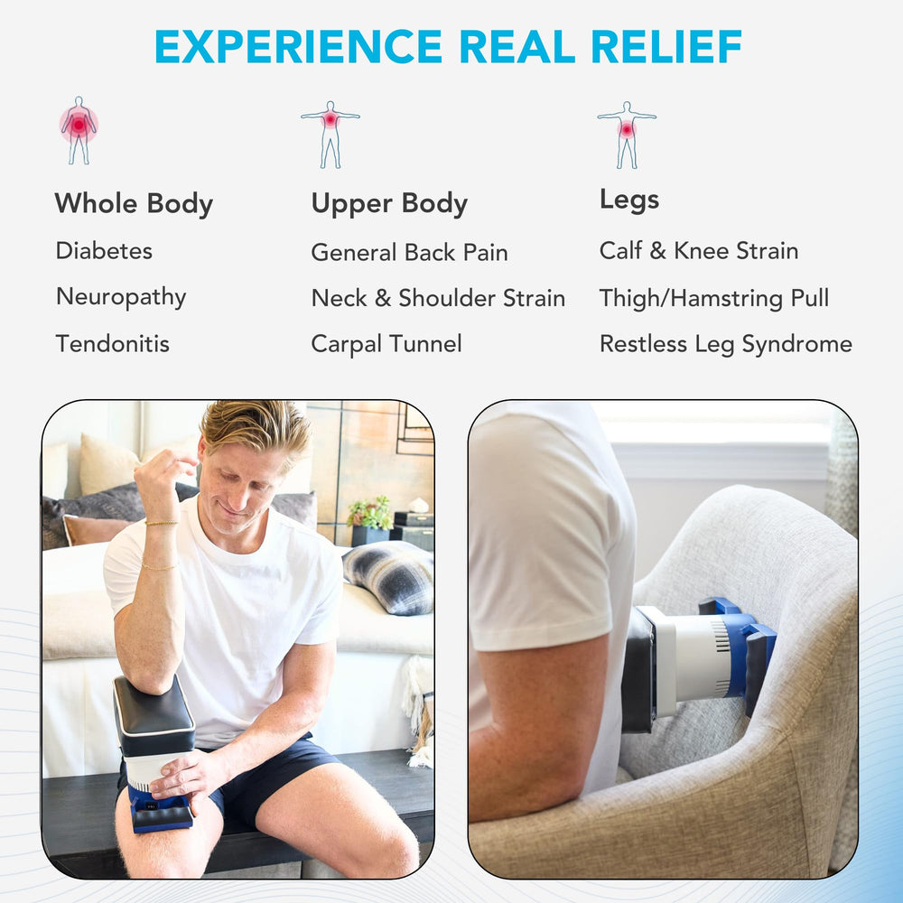 Massage pad in motion delivering circular relief on back and shoulders