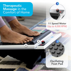 MedMassager Foot Massager Plus large foot pad enables full-foot contact for relief