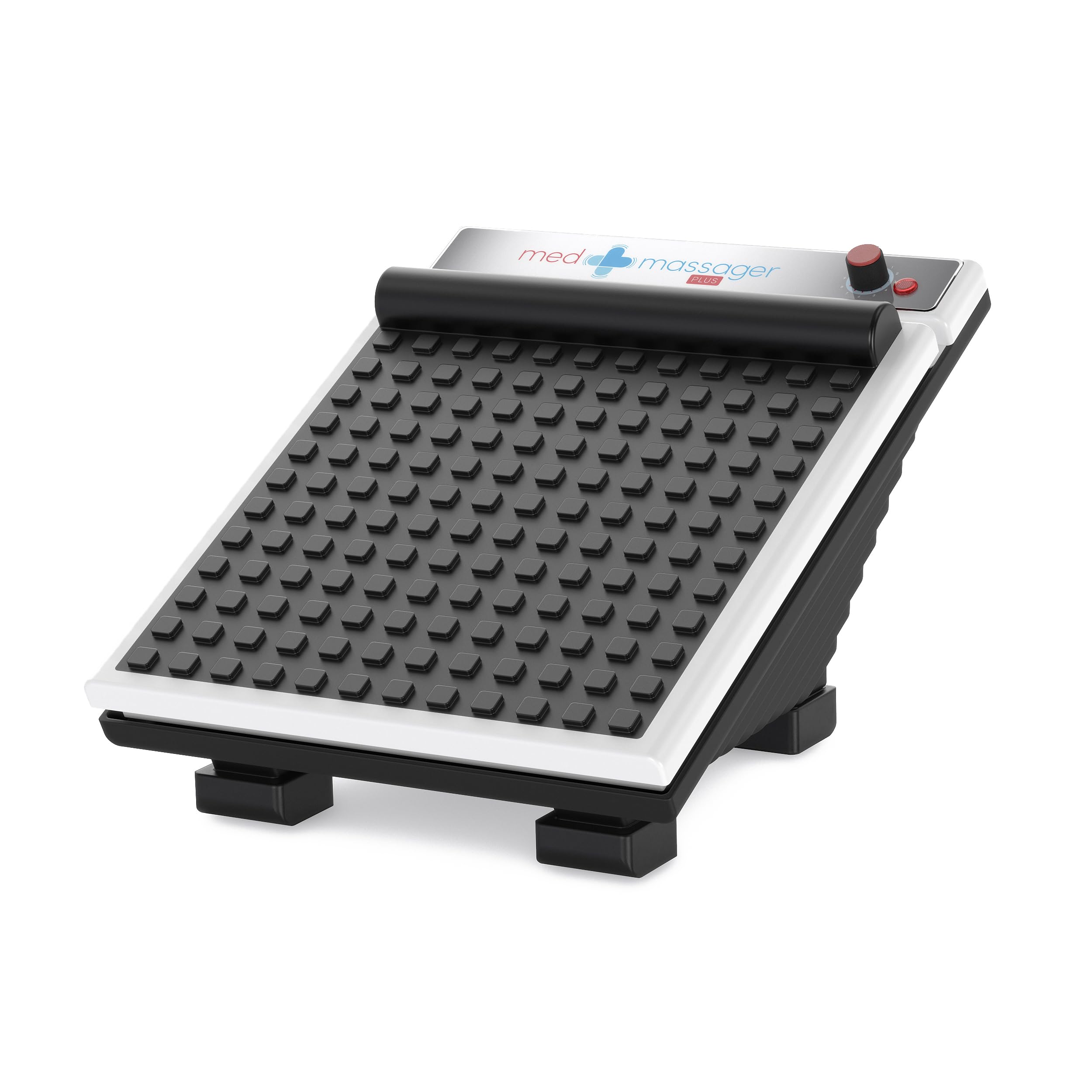 MedMassager Foot Massager Plus underside view shows compact design for easy home storage