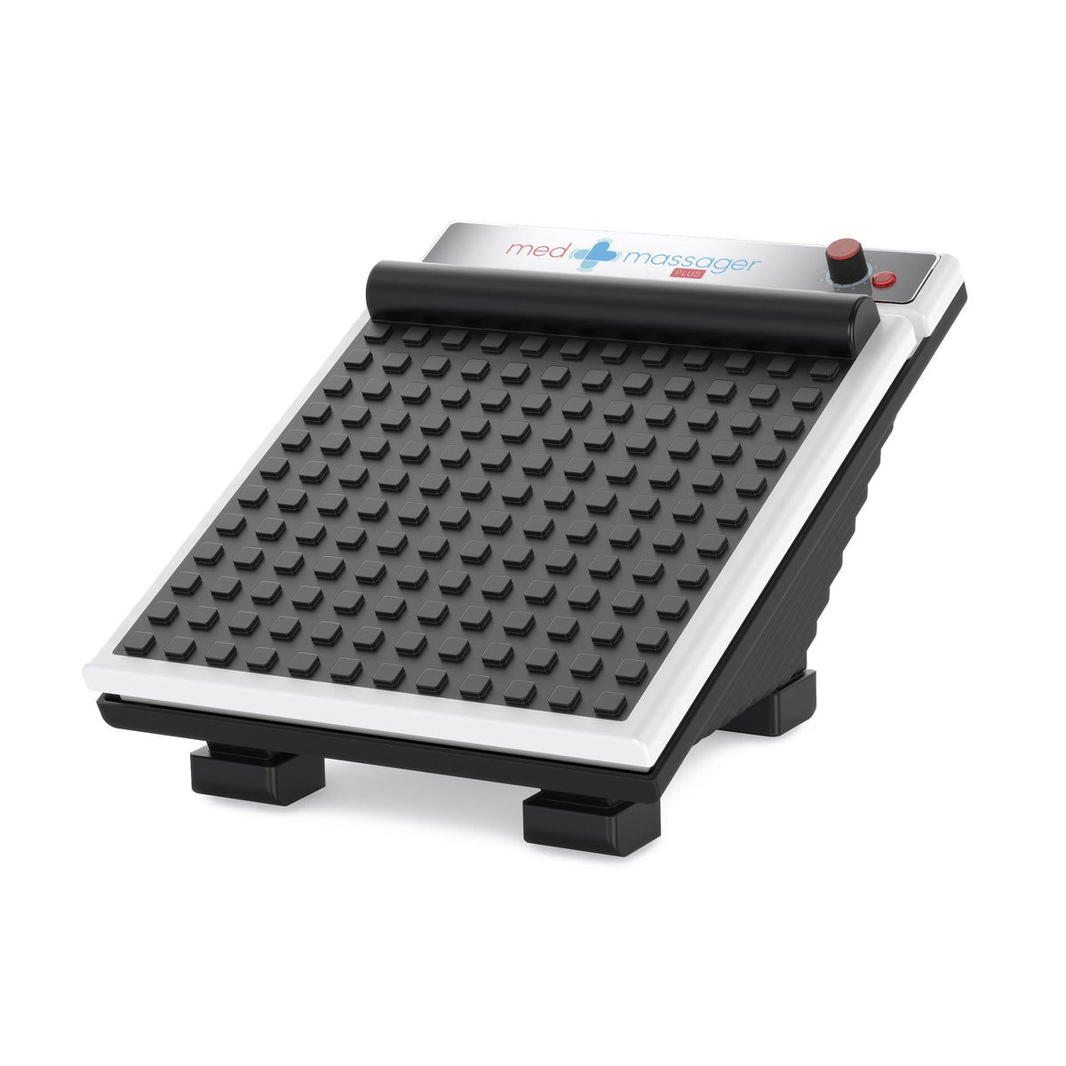 MedMassager Foot Massager Plus underside view shows compact design for easy home storage