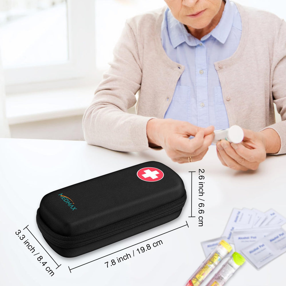 MEDMAX Epipen case with water-resistant exterior resists moisture during daily use