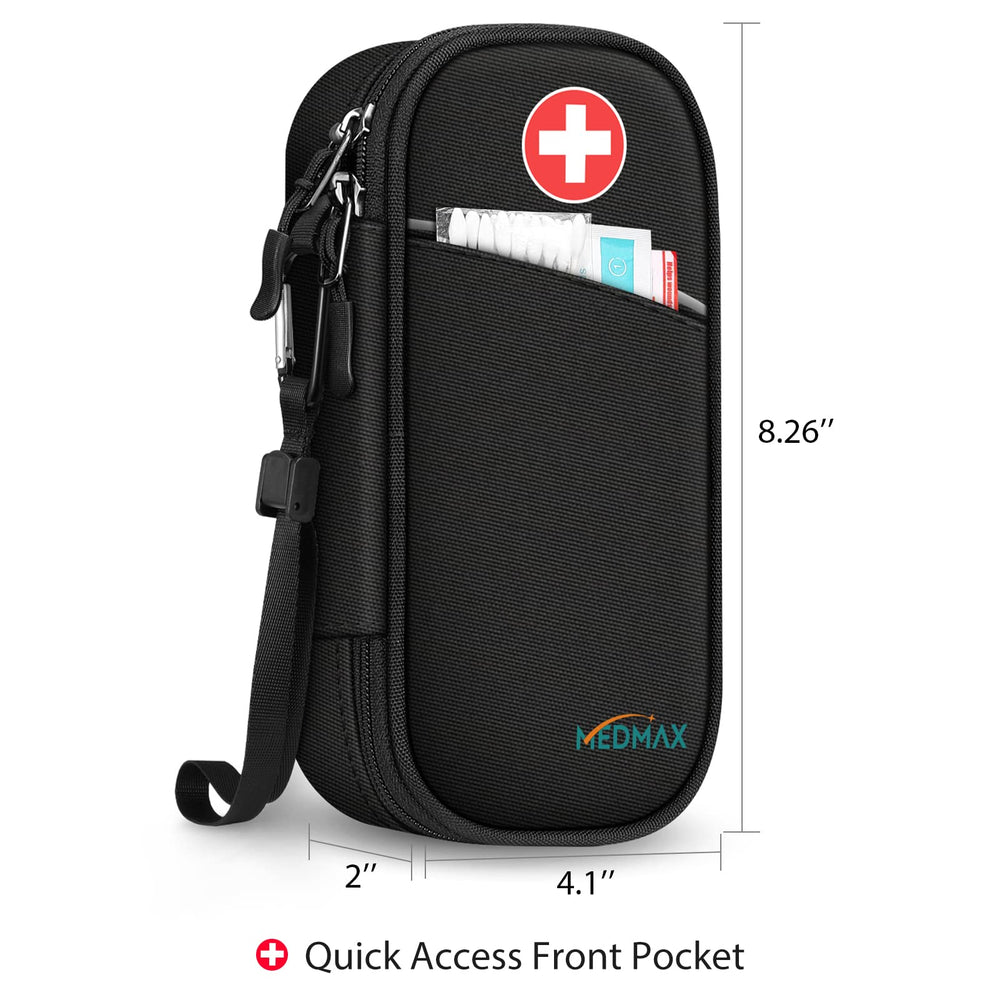 MEDMAX insulin cooler travel case interior compartments with two ice packs