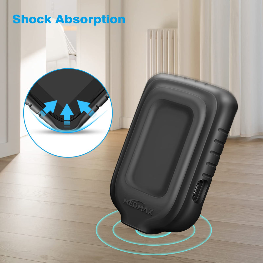 MEDMAX silicone case for Freestyle Libre 3 – side grip emphasizes secure handling