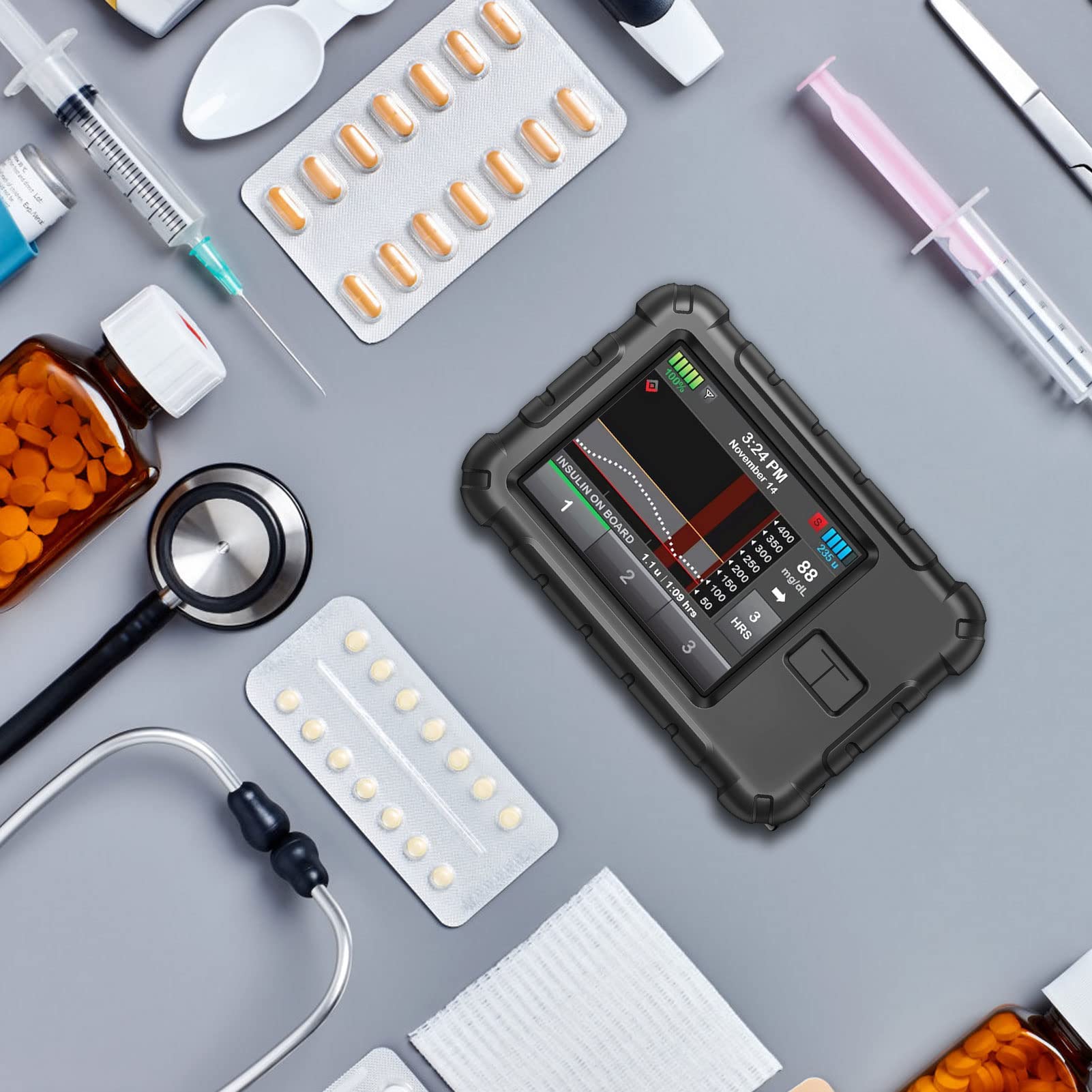 MEDMAX full-edge protection guards edges while preserving port accessibility.