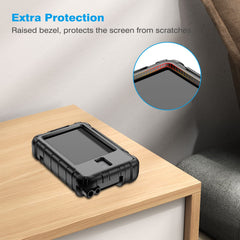 MEDMAX case with raised bezel protects the screen while keeping access easy.