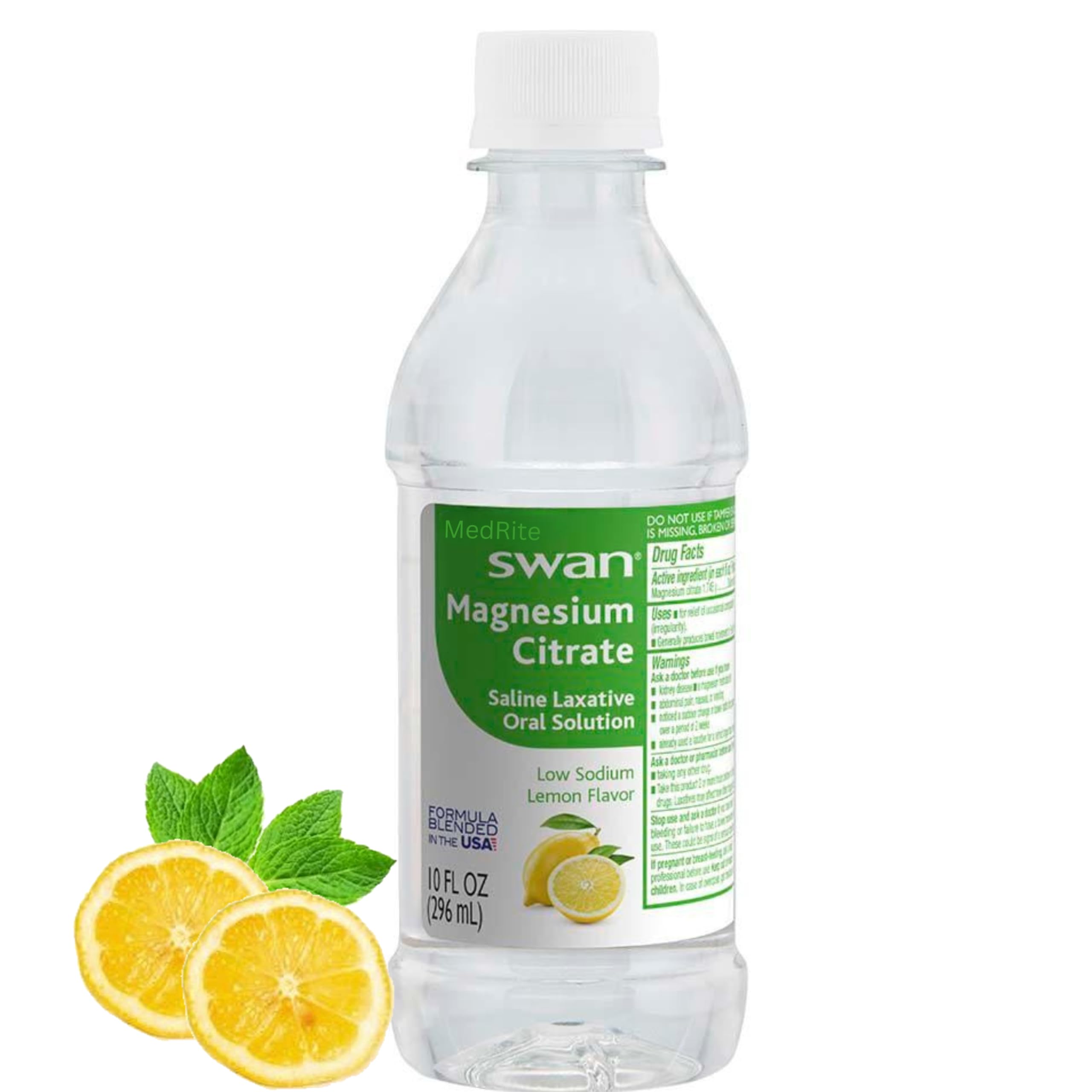 MedRite Magnesium Citrate bottle with lemon flavor offers gentle constipation relief.