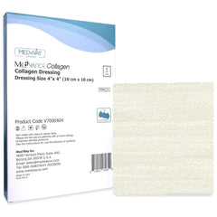 MedVance collagen dressing pad 4x4 placed on a minor wound for comfortable protection.