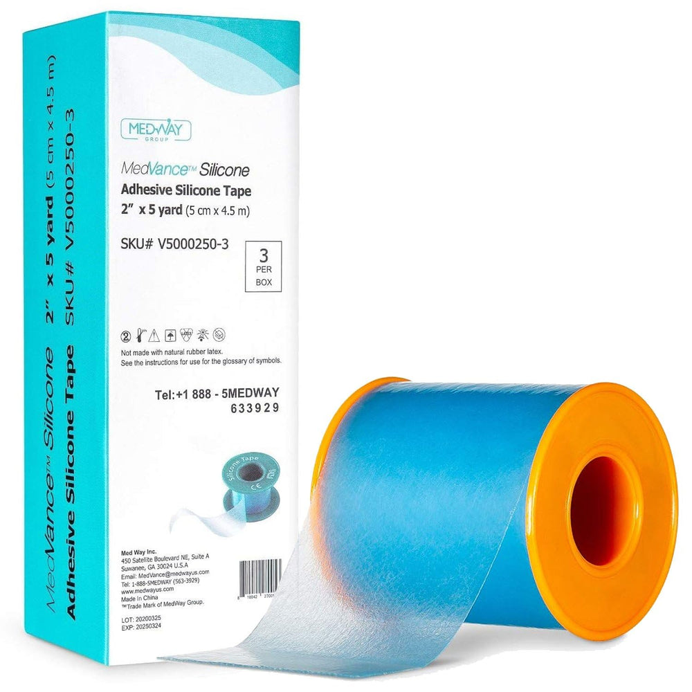 MedVance cuttable soft silicone tape for wounds, waterproof and easy to apply.
