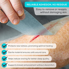 MedVance easy removal non-stick tape demonstrates residue-free removal.