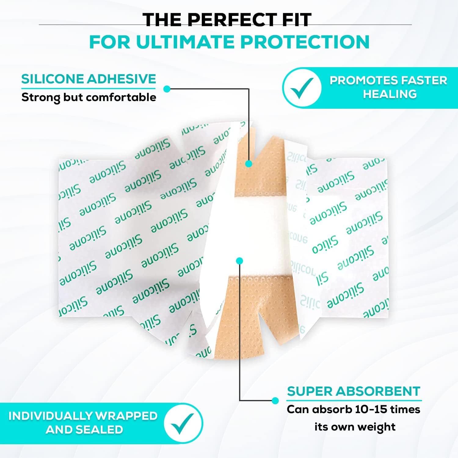 MedVance fluid-absorption foam dressing demonstrates efficient exudate management.