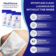 MedVance microwave-warmth wash mitts ready for comforting cleansing
