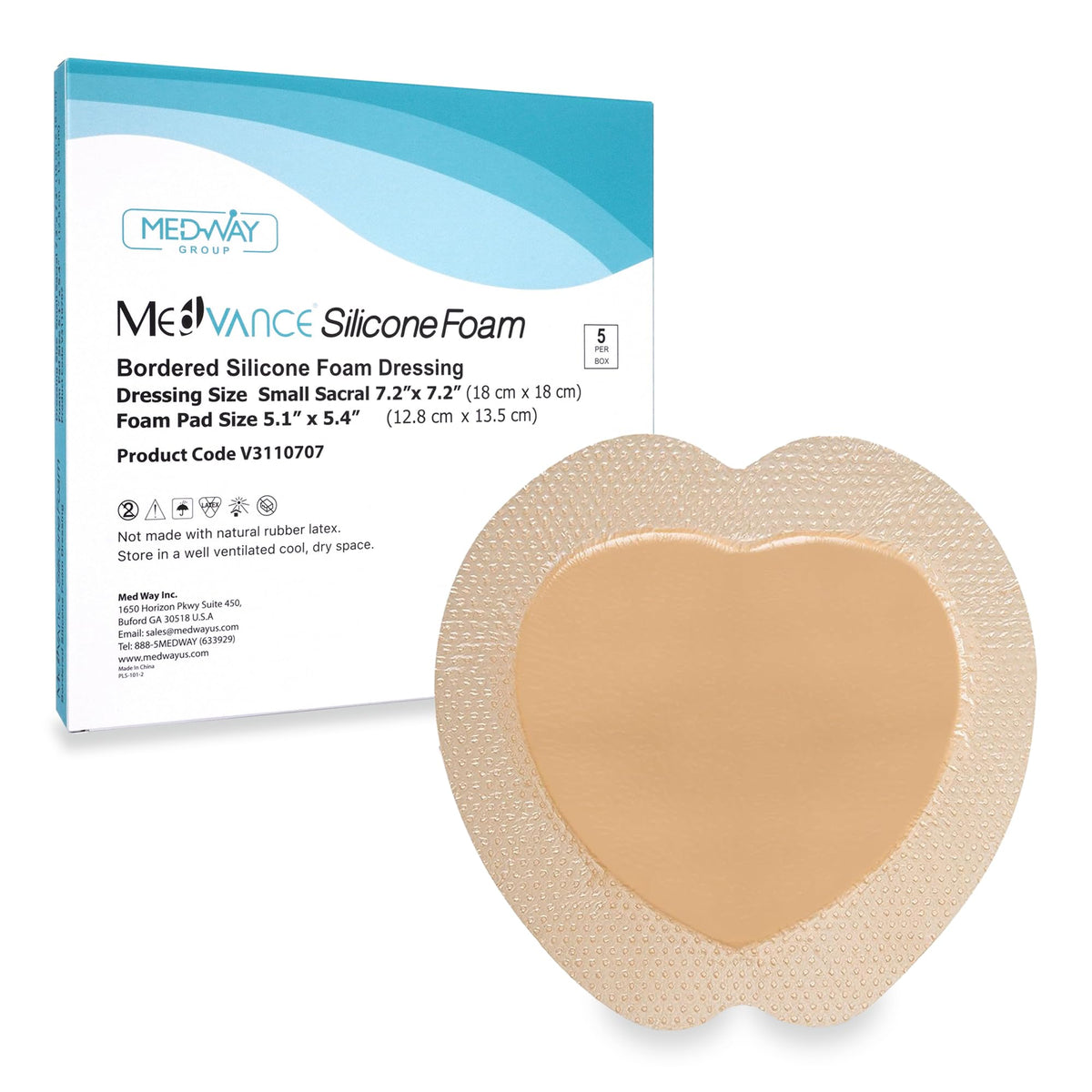 MedVance silicone bordered dressing for sacral wounds provides gentle adhesion and stable moisture.