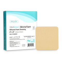 MedVance silicone dressing 4x4 pack of five, sterile ready