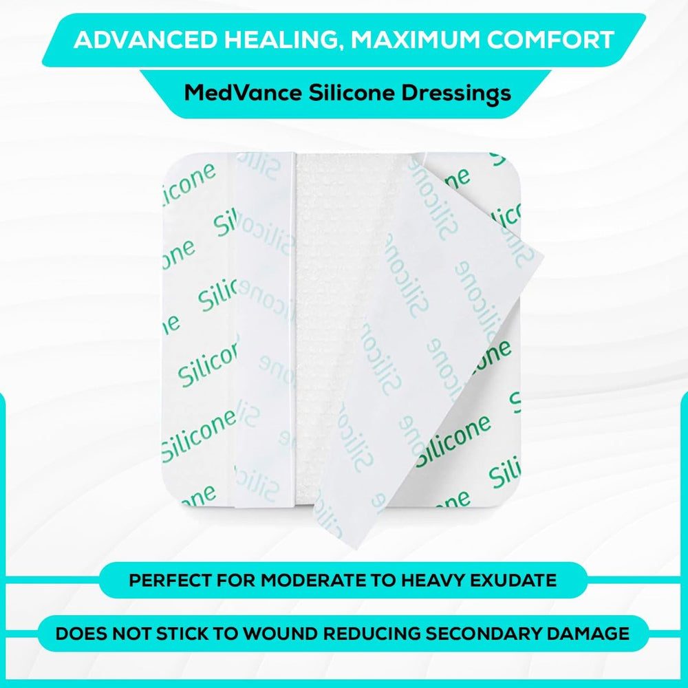 MedVance dressing easy to apply with gentle skin adhesion