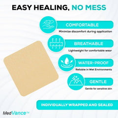 MedVance silicone dressing sterile wrapper keeps wounds clean