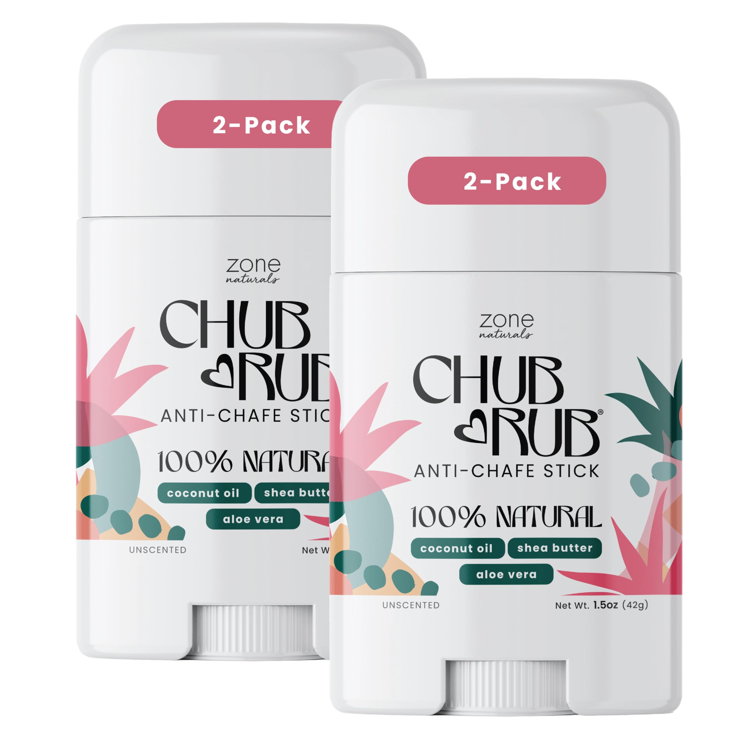 MedZone Zone Naturals Chub Rub Stick pack front view for all-day comfort.