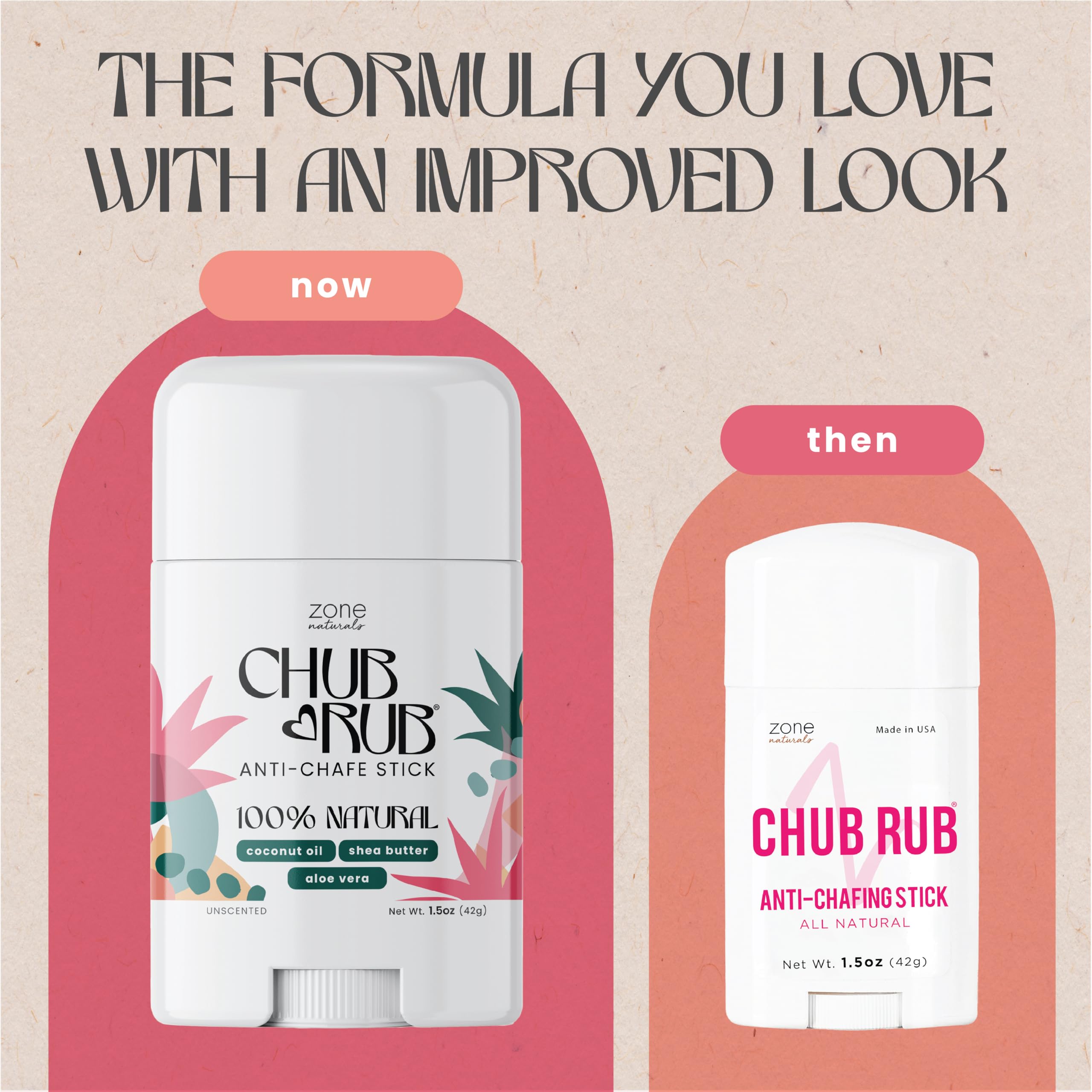 MedZone Zone Naturals Chub Rub Stick in twist-up design ready for quick application.