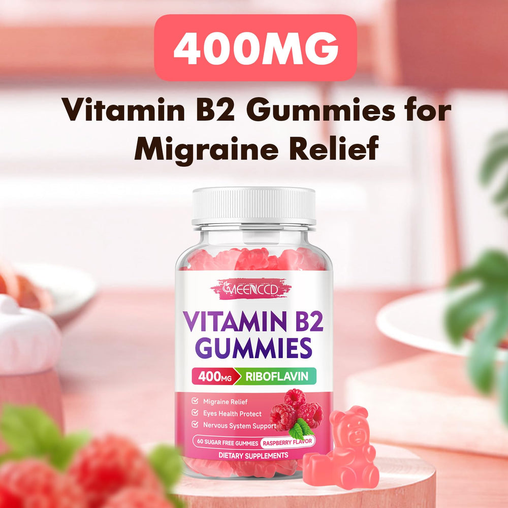 MEENCCD Kids-friendly B2 Gummies in raspberry flavor.