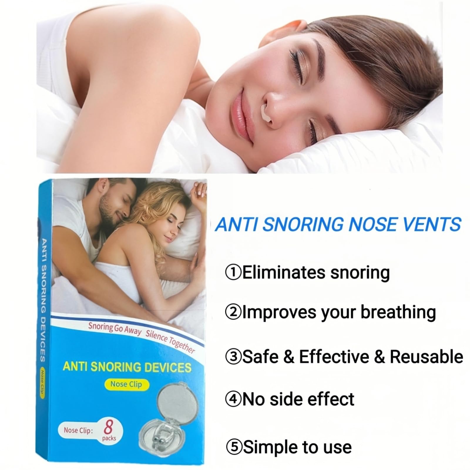 MeetLufly easy slide nose clip fits nostrils for quick setup.
