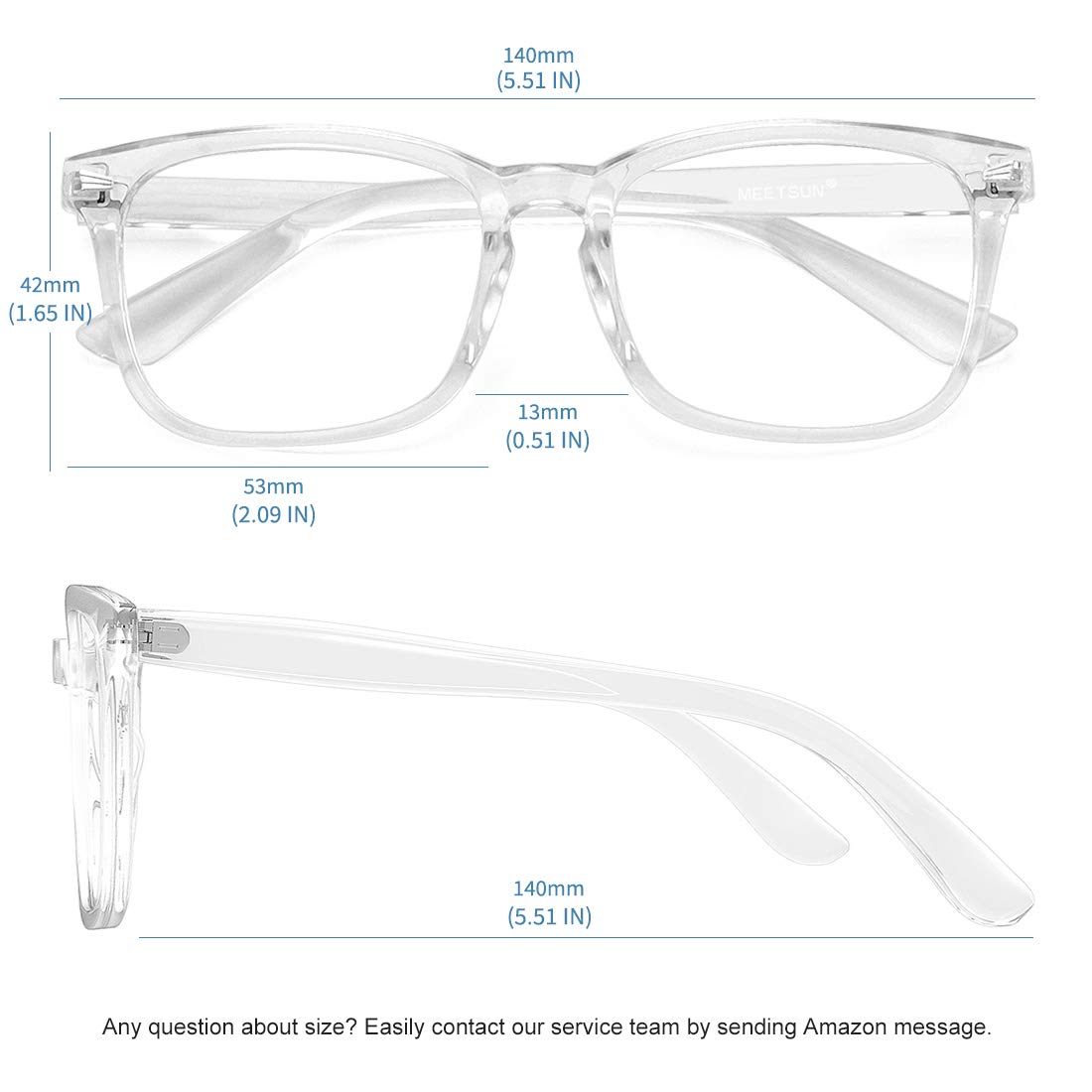 MEETSUN glasses pack with case highlights easy carry and protection.