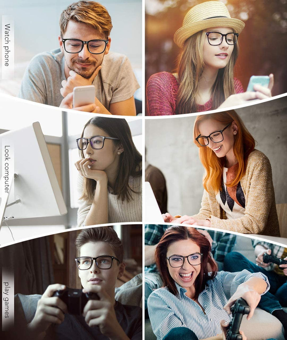 MEETSUN blue light glasses side view in brown gradient for daily wear