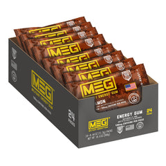 MEG Military Energy Gum Cinnamon 24-pack for fast caffeine delivery during workouts