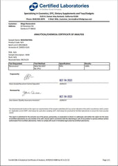 Mega Resveratrol label shows 99% purity and USA manufacturing quality.
