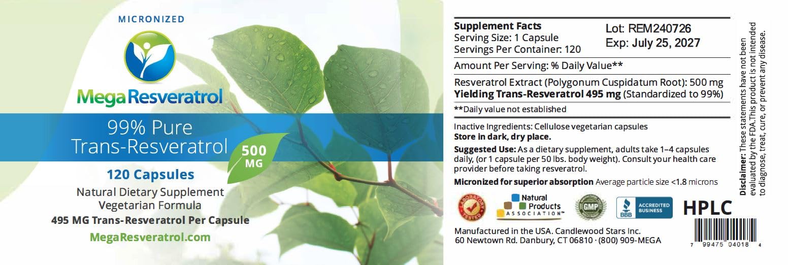 Mega Resveratrol research studies illustrate established scientific interest.