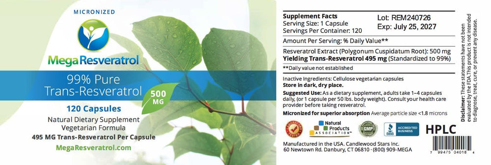 Mega Resveratrol research studies illustrate established scientific interest.