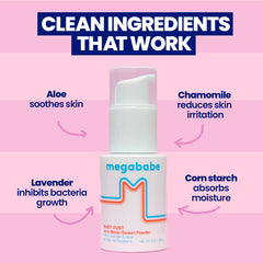 Megababe Aloe Skin-Soothing provides gentle relief for sensitive areas.
