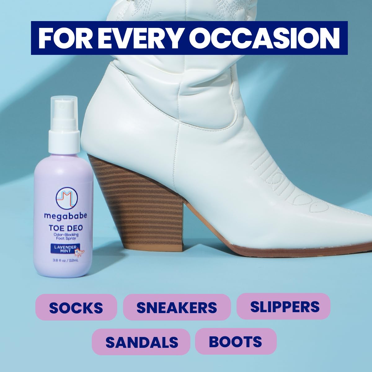 Megababe Toe Deo used before workouts to stay fresh.