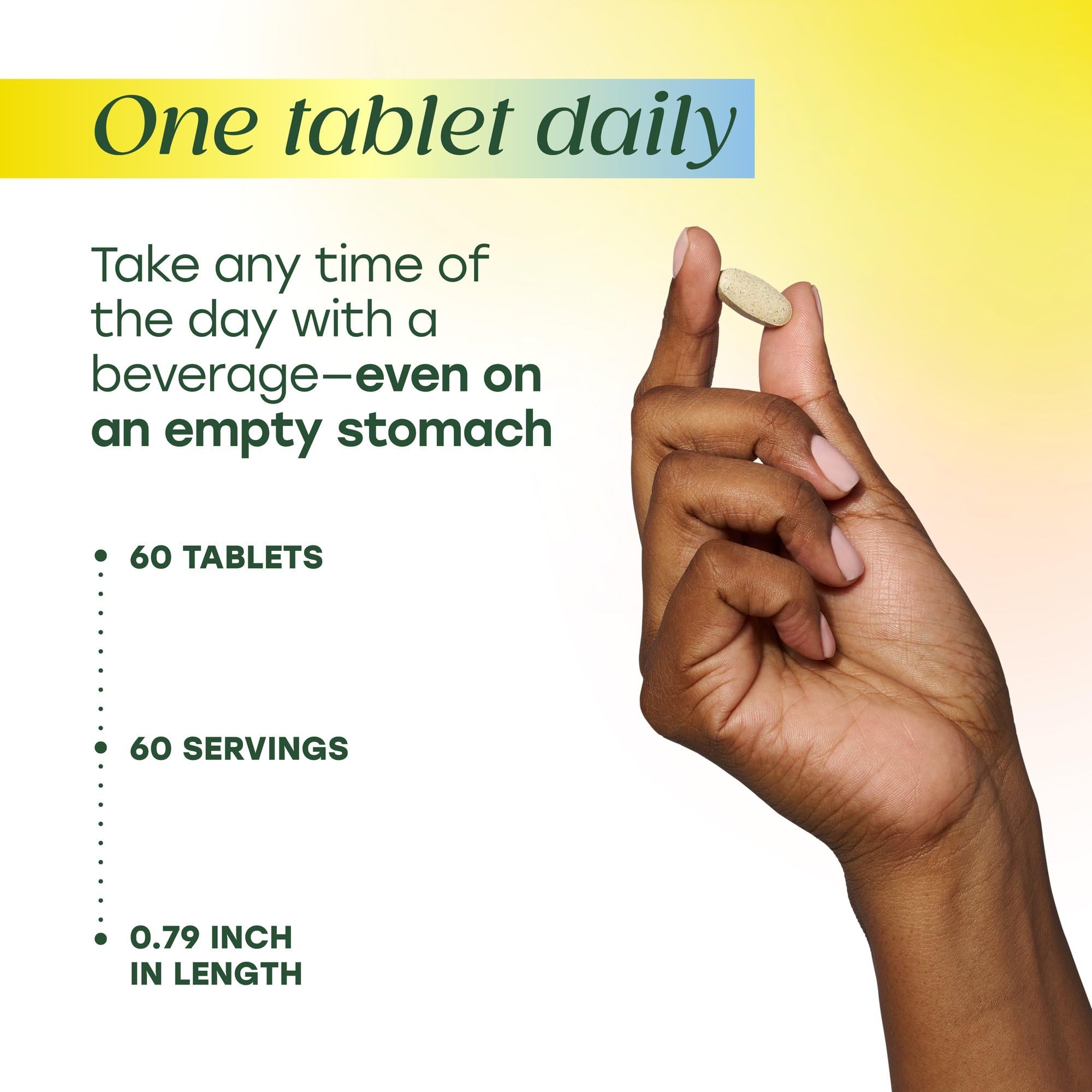 MegaFood magnesium ingredient panel showing malate, citrate, and glycinate blend