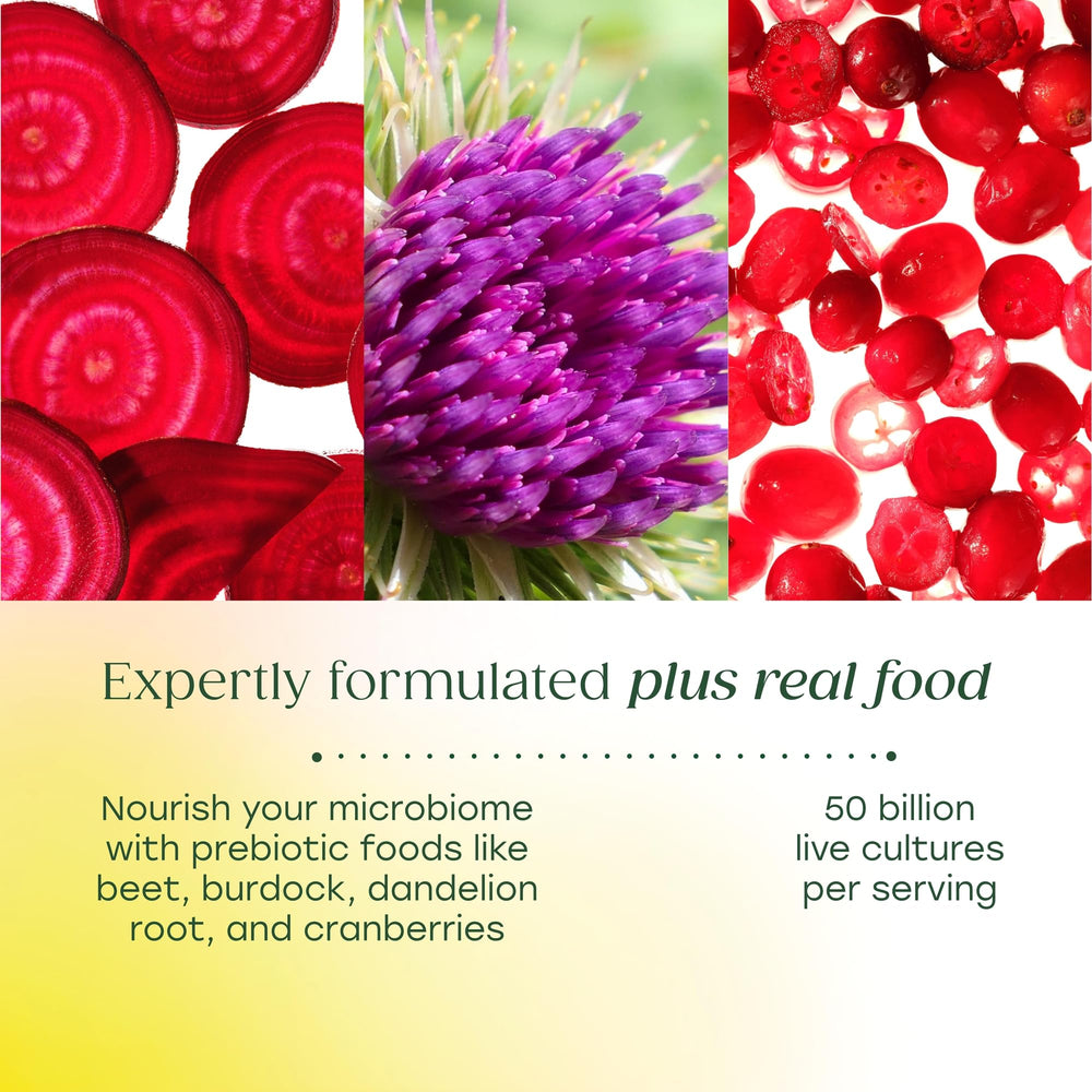 MegaFood MegaFlora Women cranberry on label for feminine health