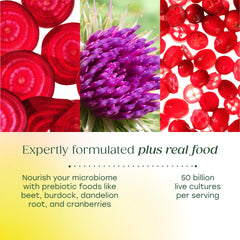 MegaFood MegaFlora Women cranberry on label for feminine health