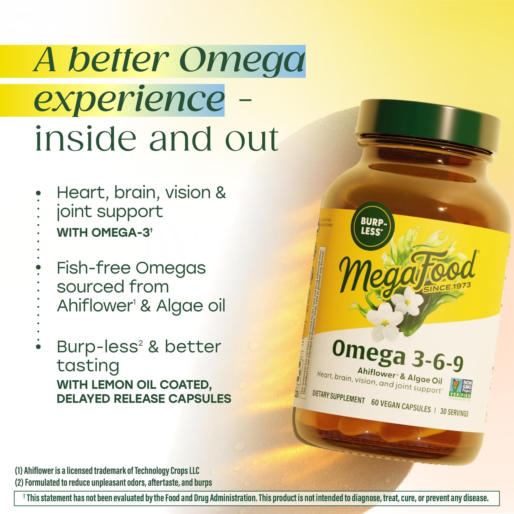 MegaFood lemon-coated delayed-release capsules reducing odor during intake