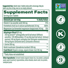 Close-up of MegaFood Adrenal Strength tablets easy to take