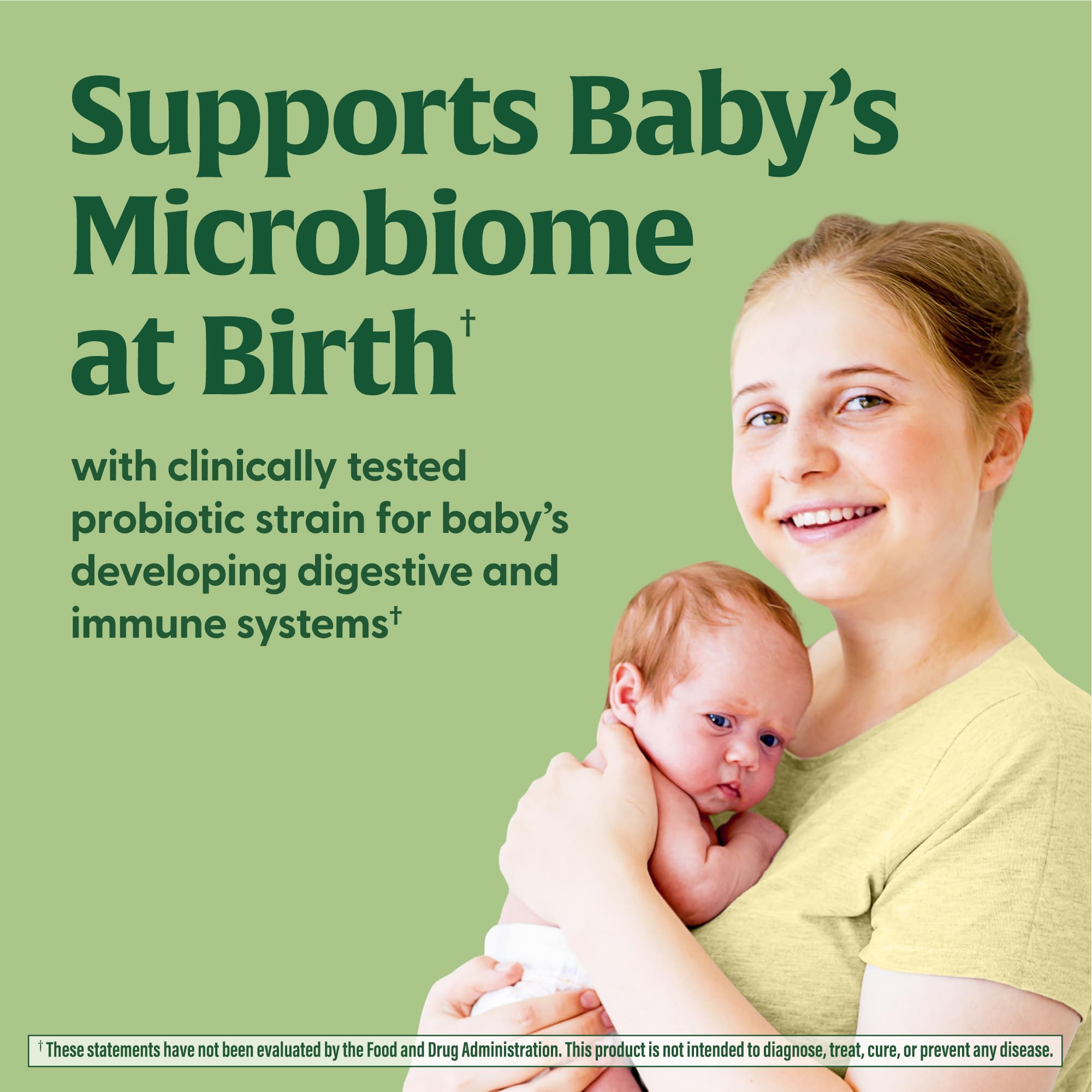 Pregnant mom in a kitchen scene using MegaFood Baby & Me 2 for digestion