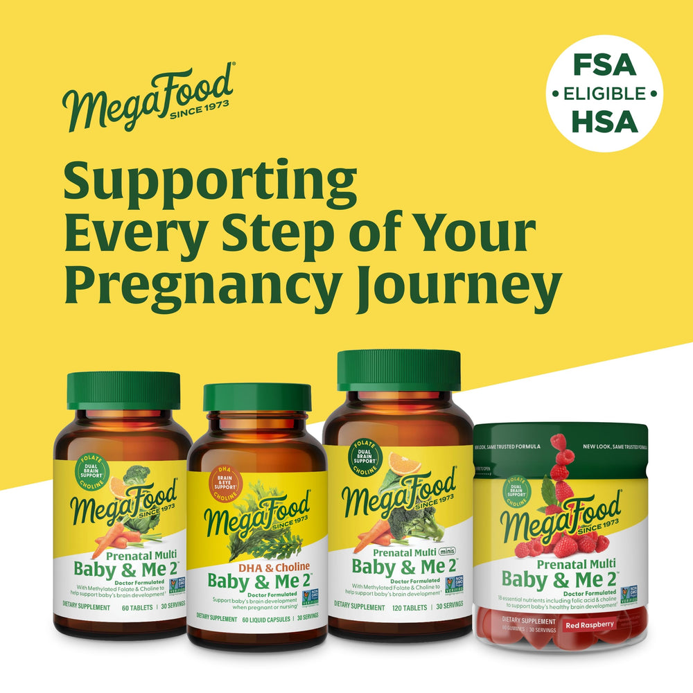 Gluten-free and allergen-conscious MegaFood Baby Me 2 packaging