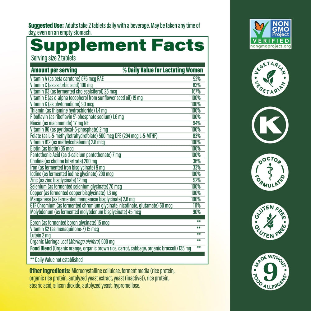 Close-up of MegaFood Baby Me 2 tablets for convenient daily nutrition