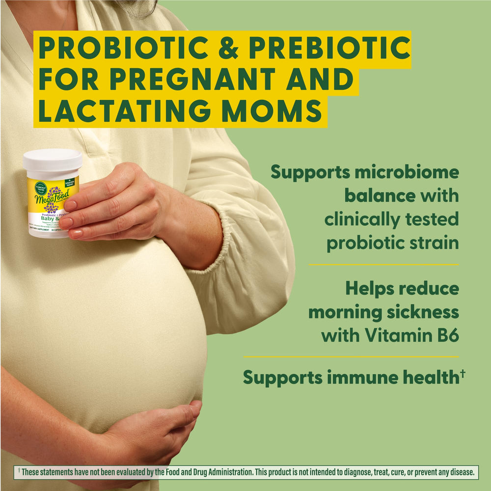 Packaging of MegaFood Baby & Me 2 shows vegetarian prenatal formula