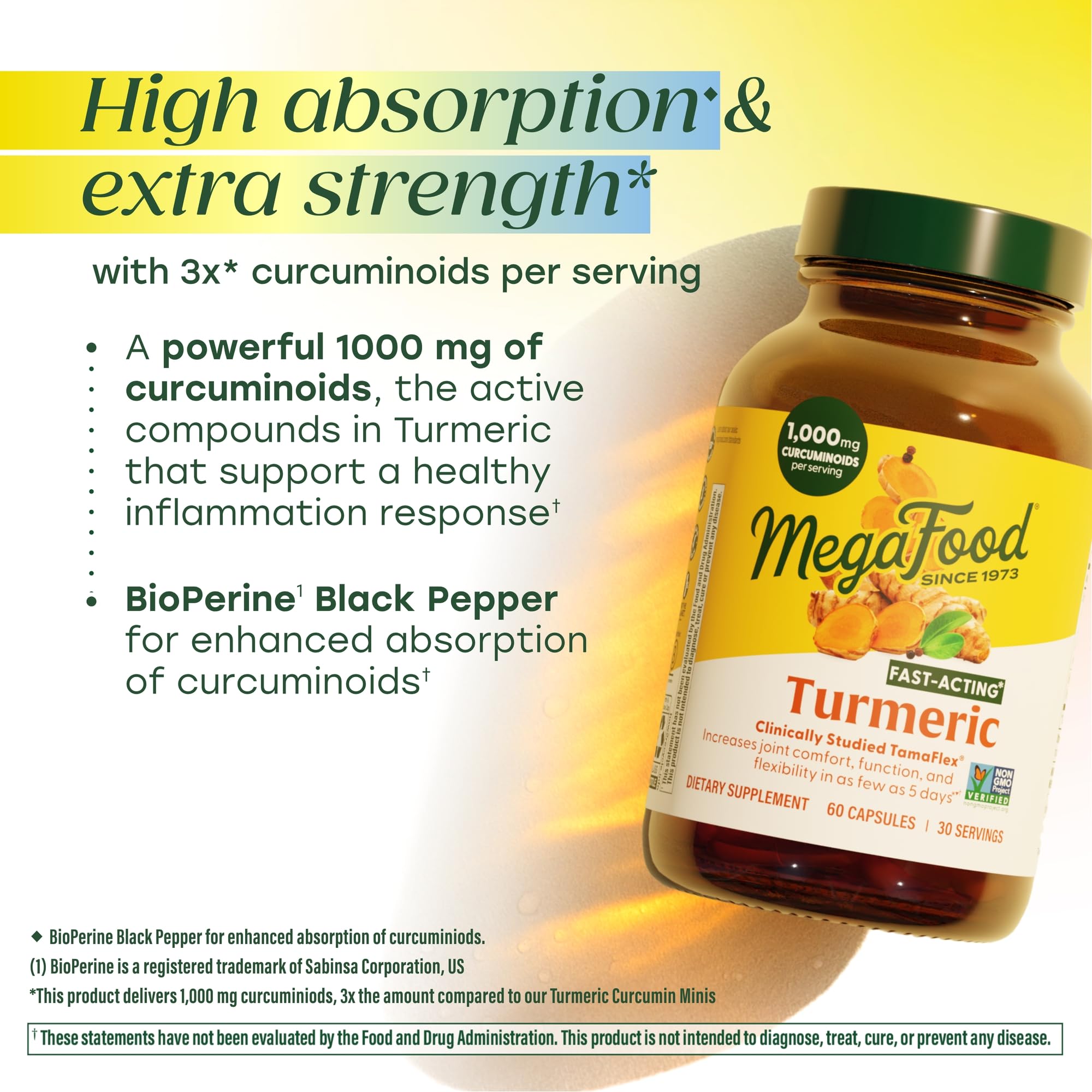 MegaFood BioPerine black pepper extract signals absorption support