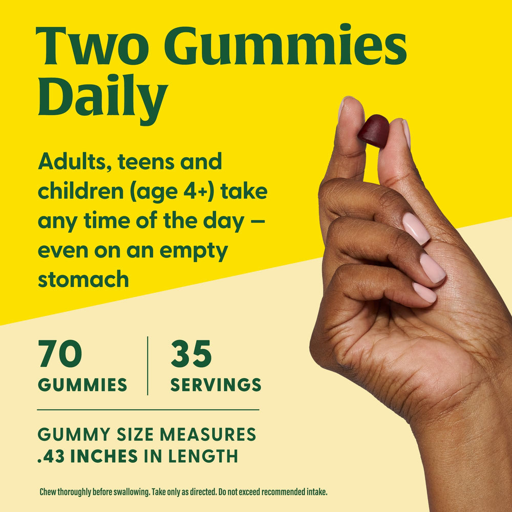MegaFood cranberry flavor gummies on white background illustrating tasty supplementation.