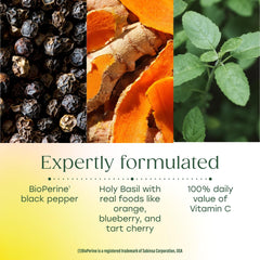 MegaFood Daily Turmeric Powder bioperine-black-pepper-extract image suggests enhanced absorption