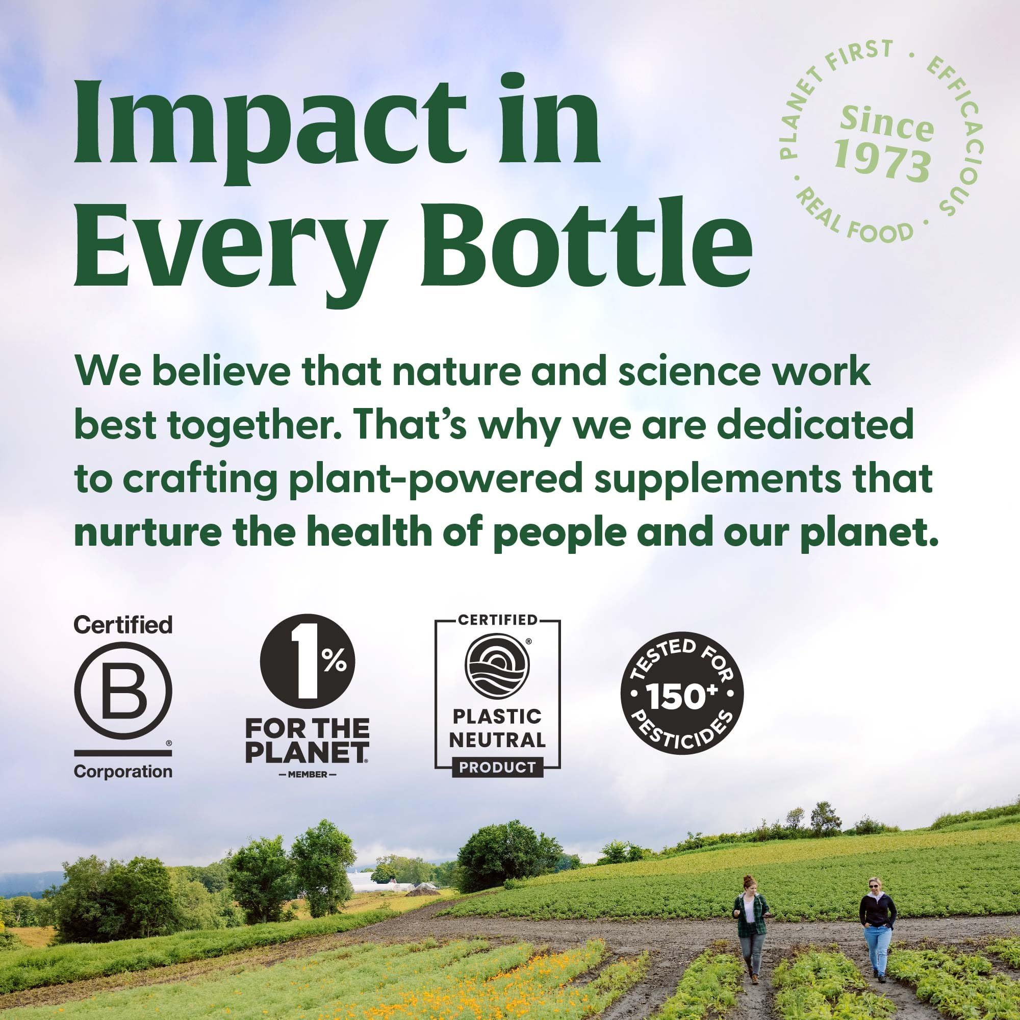 MegaFood bottle label highlights 60 capsules for 60 servings.