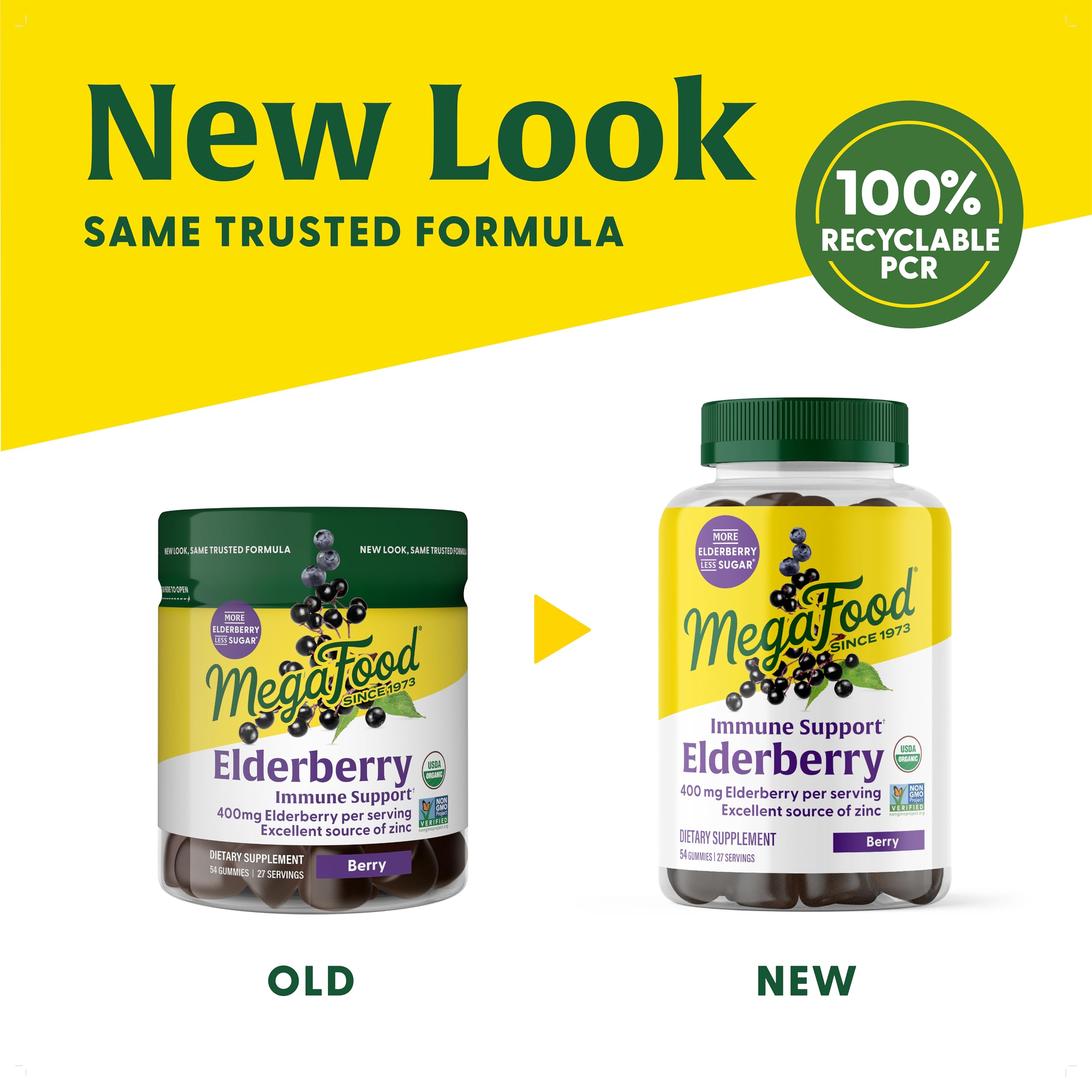 MegaFood Elderberry Gummies close-up of gummies, a tasty immune-support option for family use.