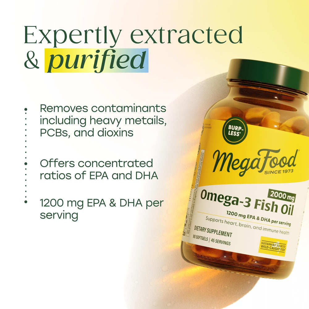 MegaFood wild-caught purified fish oil source for high purity